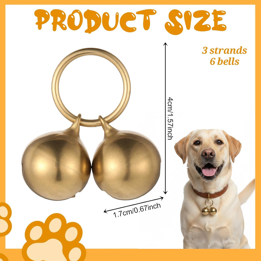 Close up of TIESOME pet tracking bell with copper split ring attachment