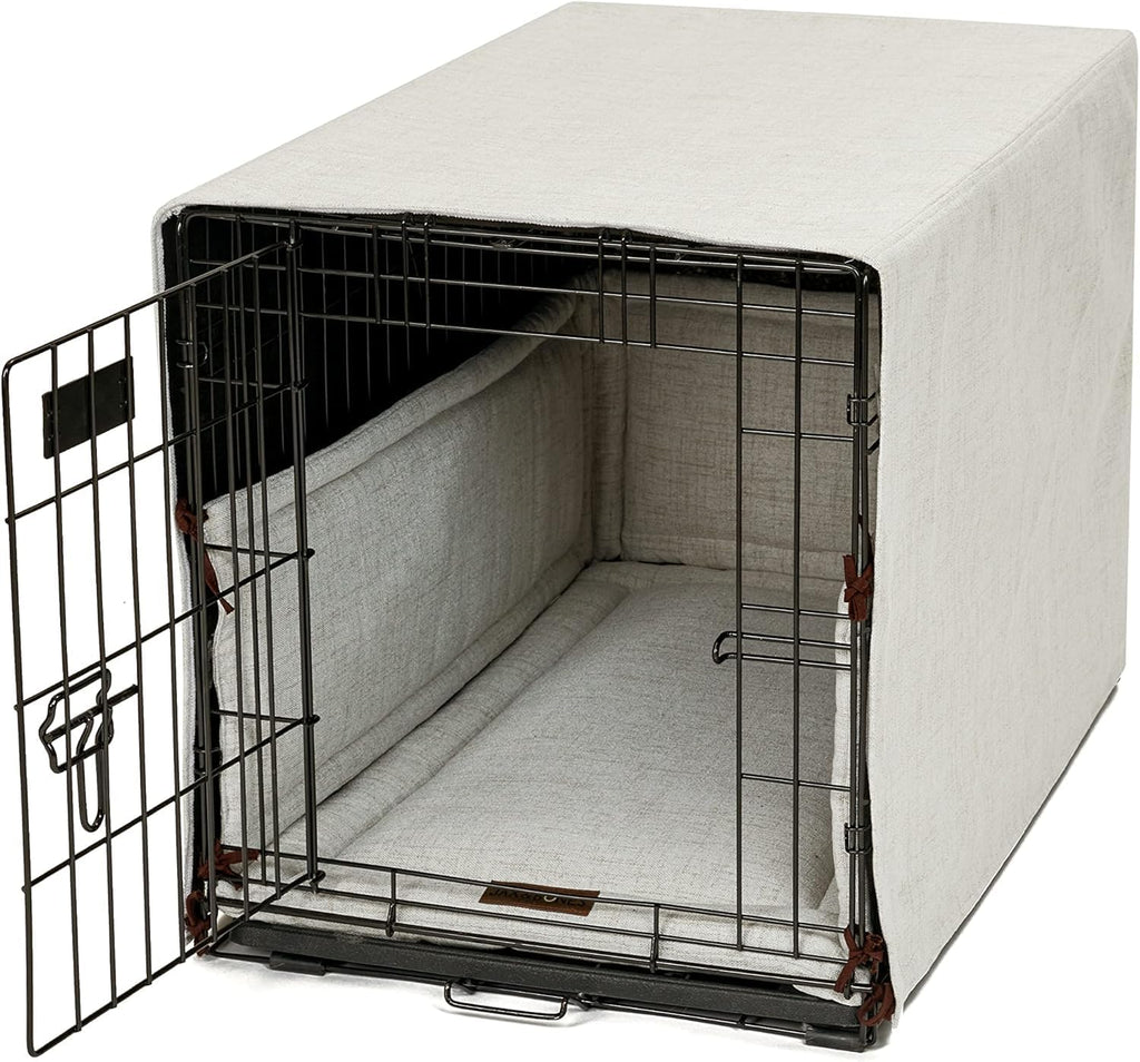 Jax & Bones Dog Crate Cover & Dog Crate Pad Set - Includes Crate Bed, Kennel Cover, & Soft Liner That Acts Like a Bumper - Small Lark Graphite - Made in USA - Image 9