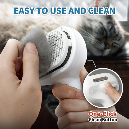 HeroKitty rechargeable steam brush for dogs water tank illumination display