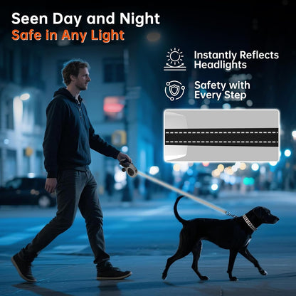 Lulupet dog leash featuring integrated poop bag dispenser