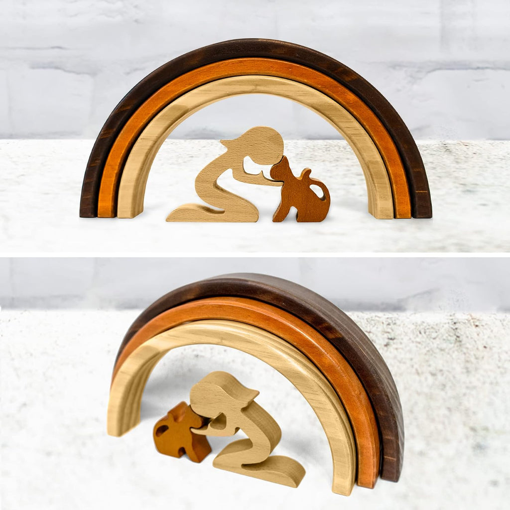 Capti Rainbow Bridge keepsake in a home memorial display