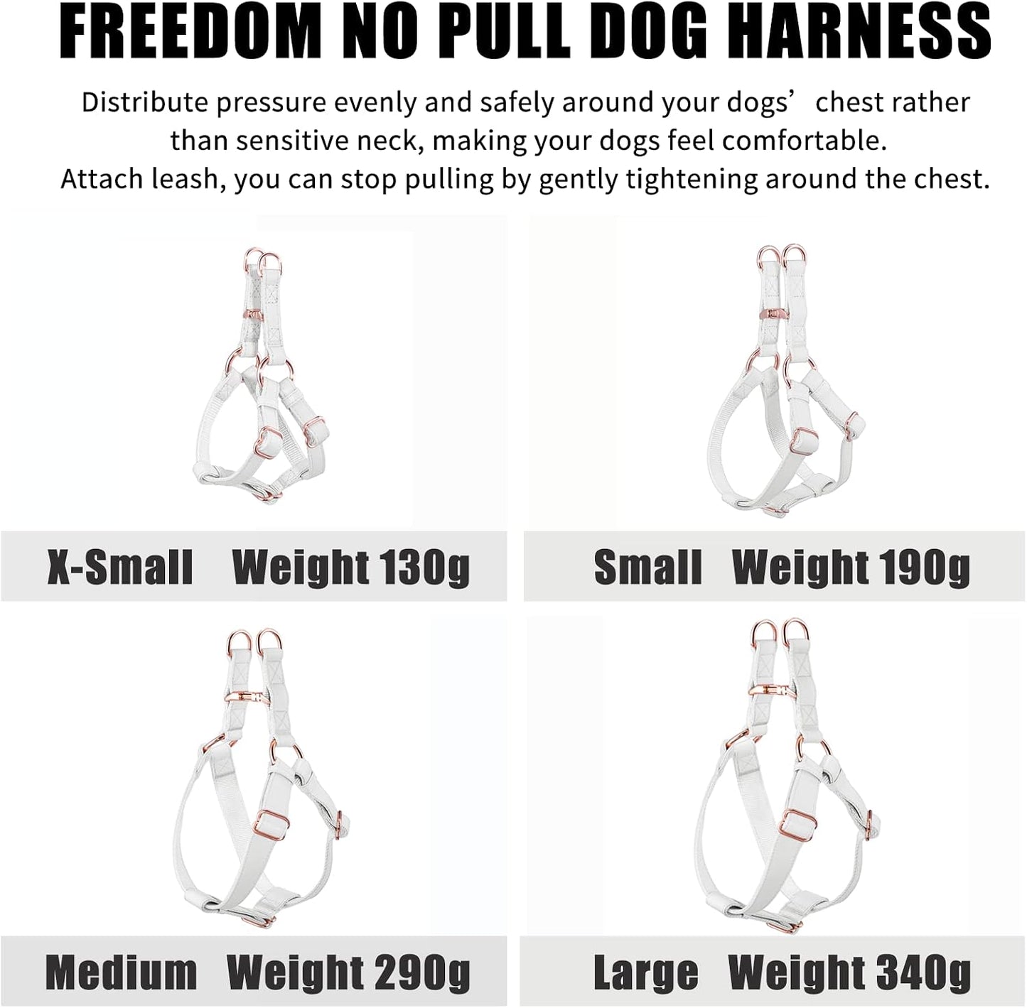 D-ring leash attachment points on AaufiLux dog harness
