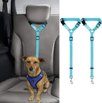 BWOGUE 2 Packs Dog Cat Safety Seat Belt Strap Car Headrest Restraint Adjustable Nylon Fabric Dog Restraints Vehicle Seatbelts Harness - Image 12