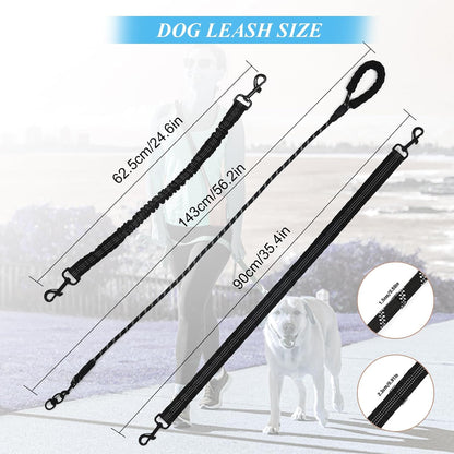 Close up of Y-Annjya shock-absorbing bungee leash mechanism