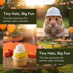 ABOOFAN mini construction hat ten pieces pack for cake decoration