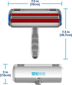 Triton Pet Hair Removal Tool w/Fur Trapping Compartment and Detachable Handle, 60% Smaller Storage Size, Reusable Shedding Roller, Cat and Dog Hair Remover for Car, Furniture, Carpet (Gray/White) - Image 9