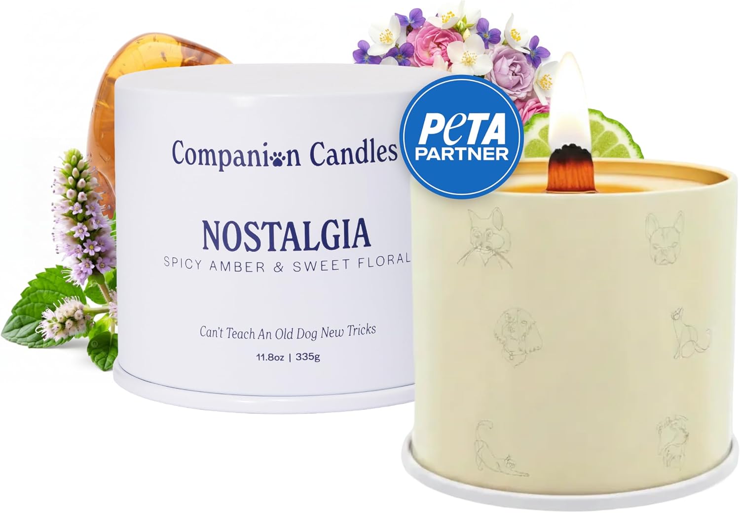 Companion Candles You & Me by the Sea Pet-Friendly Scented Candle - Sea Salt & Neroli Fragrance - Coconut Soy Wax Candle with Wooden Wick, Approx. 50-Hour Burn Time, Made in USA, 11.8 oz - Image 13