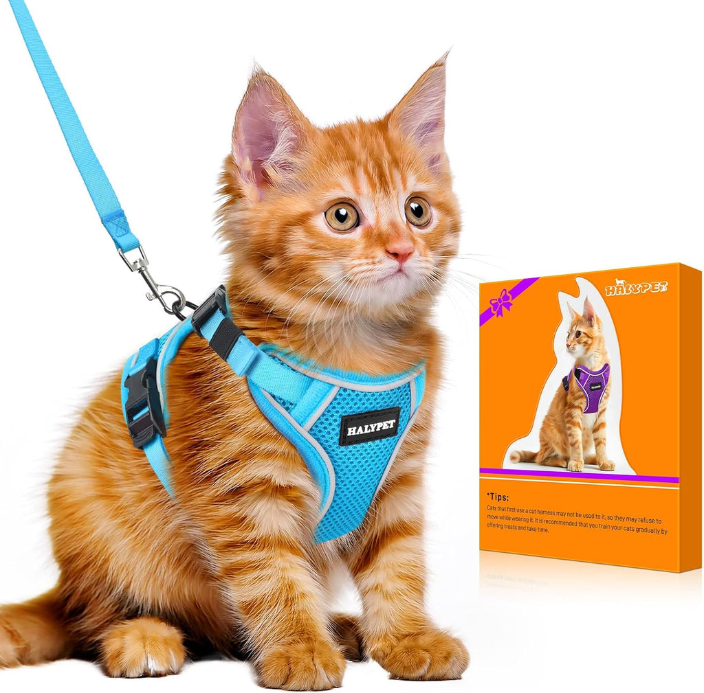 Halypet Cat Harness and Leash Set - MAX Safety 4th-Gen Upgrade, Escape Proof, Adjustable, Comfortable Soft Vest, Easy to Wear Kitten Harness with Reflective Strip for Cats Walking - Small Black - Image 12