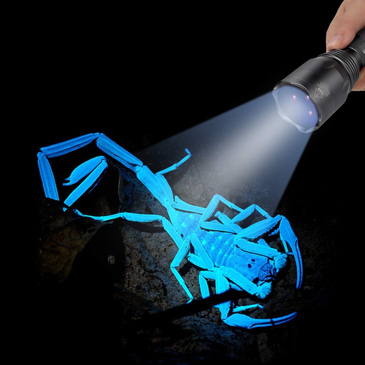 LUMENSHOOTER S3 365nm UV Flashlight with 3 LEDs, Powerful Blacklight Flashlights for Pet Urine Detection, Resin Curing, Rocks, Scorpion - Image 5