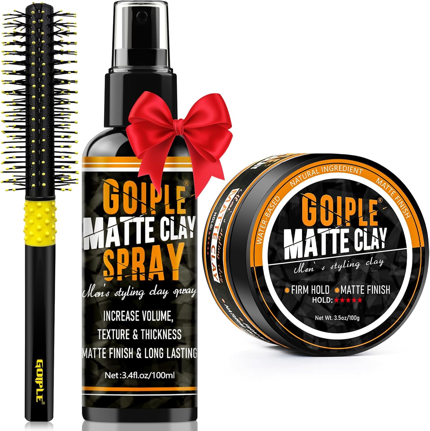 Goiple Matte Clay Hair Texturizing And Volumizing Spray front view for professional men's hairstyling