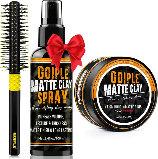 Goiple Matte Clay Hair Texturizing And Volumizing Spray front view for professional men's hairstyling