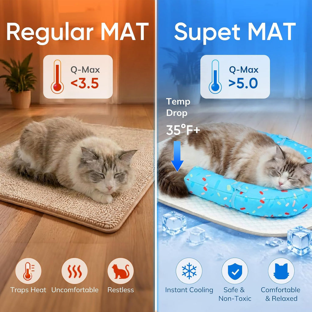 Supet ice-silk cooling pad showing memory foam texture