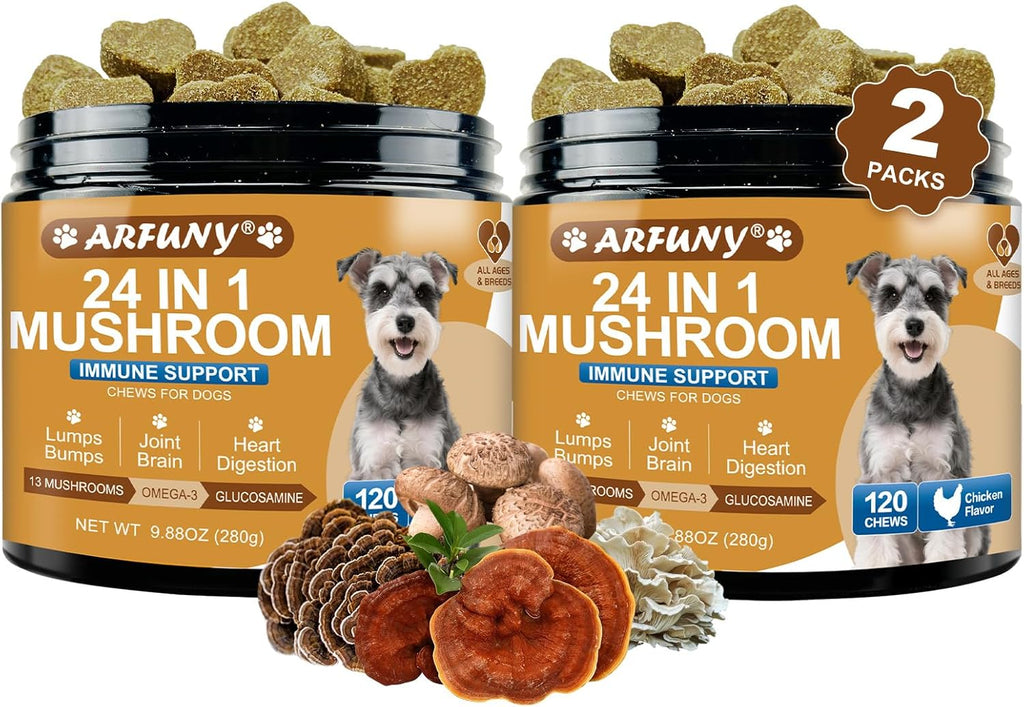 Mushrooms for Dogs - Turkey Tail Mushroom for Dogs - Gut, Skin, Joint, Immune Health- Dog Lumps & Bumps - 13 Organic Mushrooms Turkey Tail, Reishi, Lions Mane, Glucosamine, MSM - Chicken Flavor - Image 10