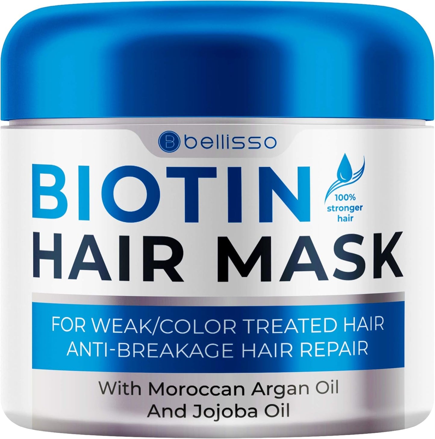 Bellisso Biotin Hair Mask front view for damaged hair repair