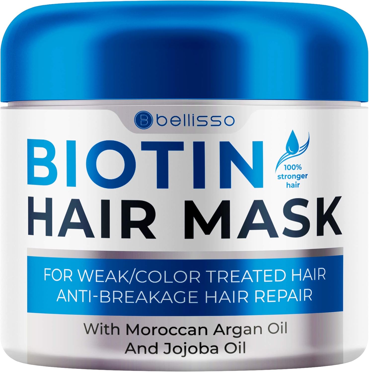 Bellisso Biotin Hair Mask front view for damaged hair repair