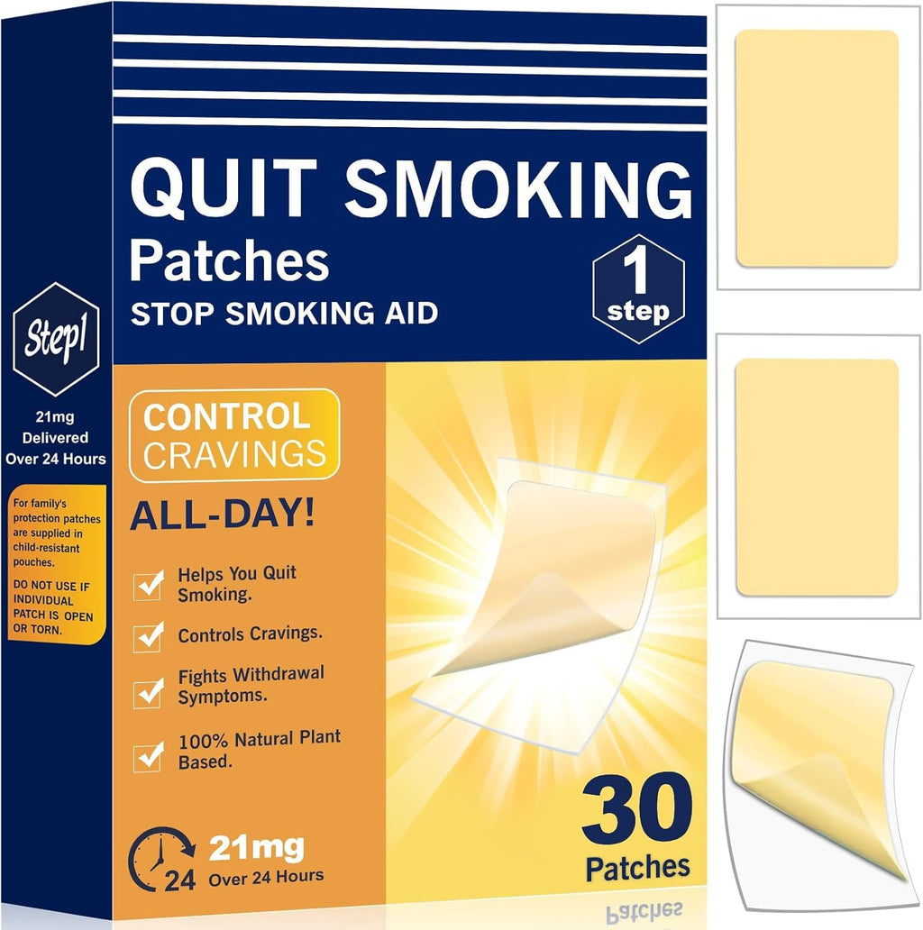 RSGRT Nicotine Patches 21 mg Step 1 box front view showing 30 count smoking cessation aid
