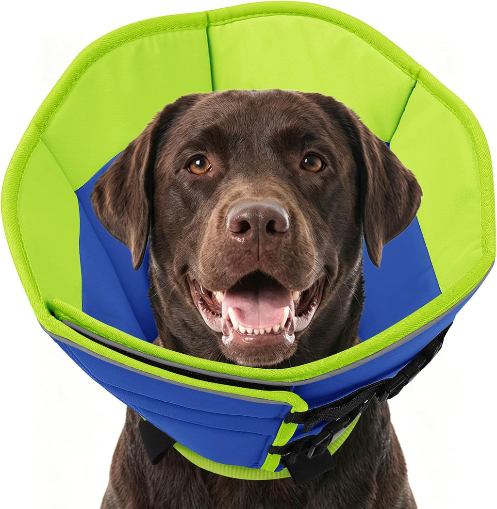 AOFITEE Cones for Dogs, Soft Dog Cone Collar to Stop Licking, Adjustable Dog Cones Alternative After Surgery for Large Dogs, Pet Cone for Wound Protection with Hook & Loop Closure(PinkGrey,Large) - Image 9