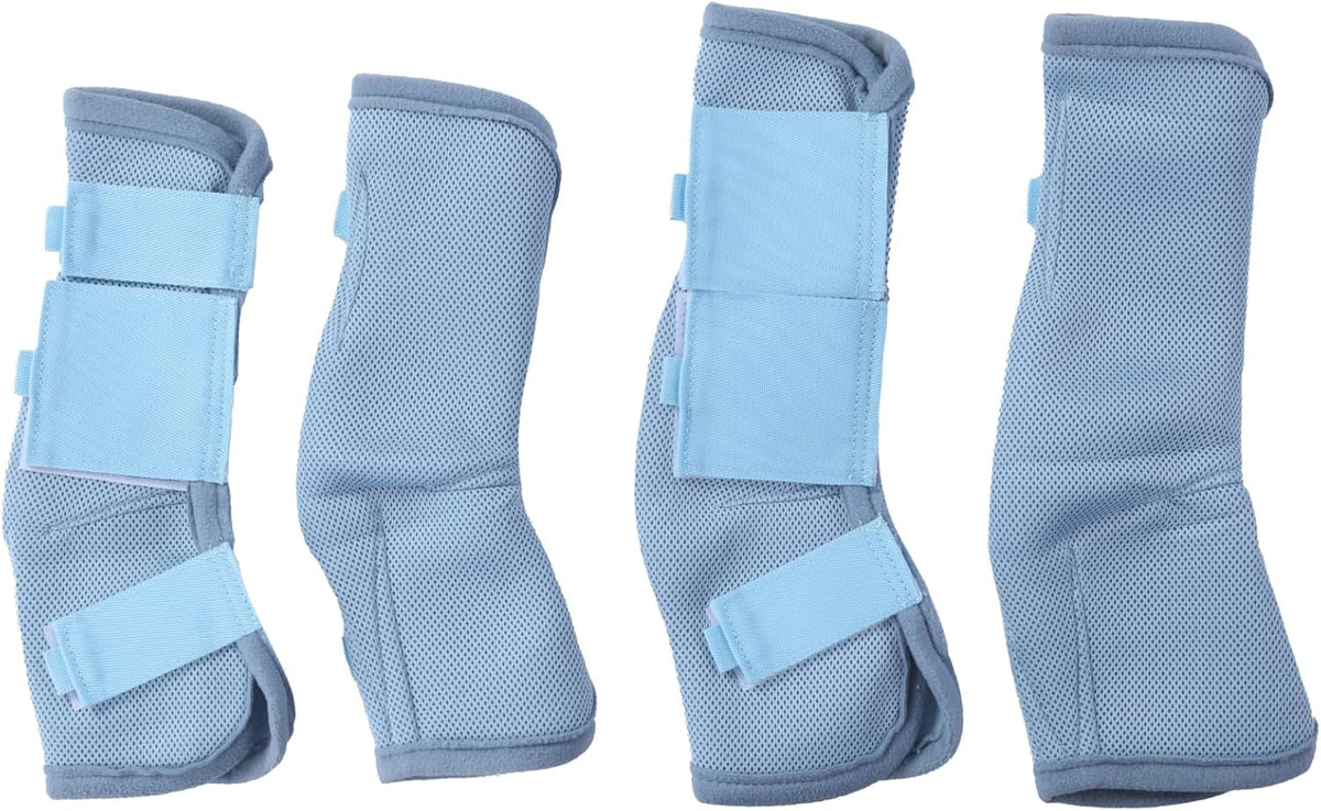 Horse Fly Boots Set of 4, Breathable Comfy Mesh Fly Boots for Horses, Non-Slip Horse Fly Leggings No More Stomping & Horsefly Nuisance Violet Full - Image 12