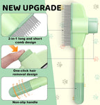 Xangnier pet hair removal comb one click mechanism releasing trapped fur