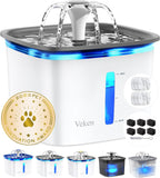 Veken Innovation Award Winner 95oz/2.8L Pet Fountain, Automatic Cat Water Fountain Dog Water Dispenser with Replacement Filters for Cats, Dogs, Multiple Pets (Grey, Plastic) - Image 13