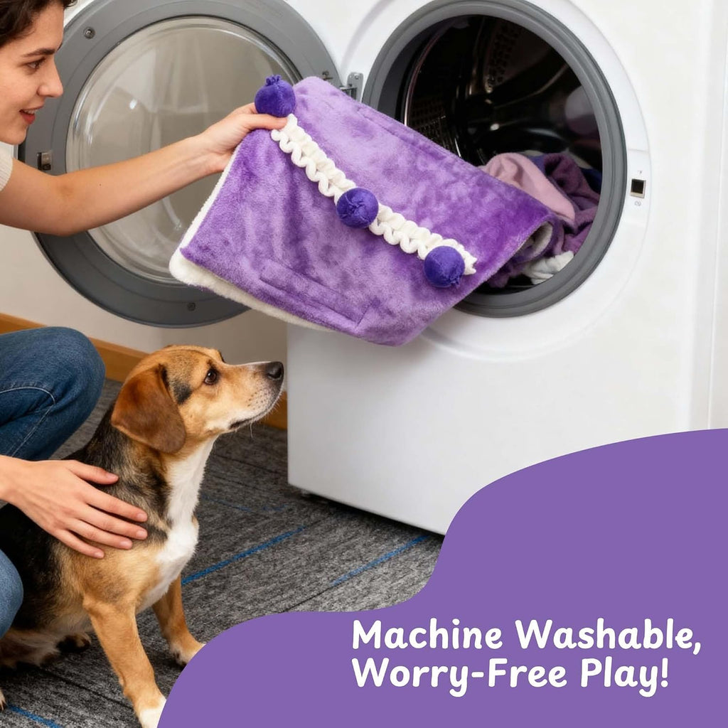Nocciola dog snuffle mat showing velcro attachment