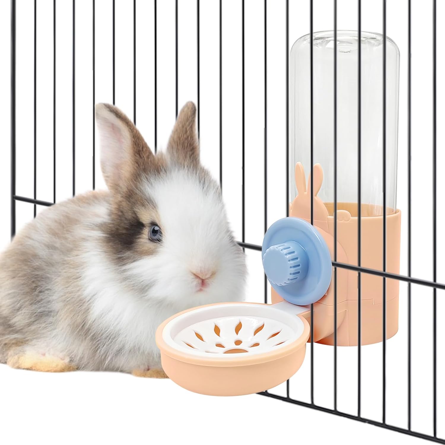 kathson Rabbit Water Dispenser for Cage 17 Oz Hanging Guinea Pig Water Bottle No Drip Gravity Automatic Bunny Water Bottle No Leak Small Animal Water Bottle for Chinchilla Ferret Hamster(Light Blue) - Image 8