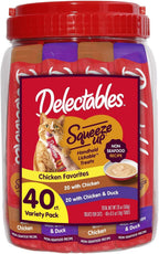 Delectables Squeeze Up Non-Seafood Variety Pack, Creamy Squeezable Puree, Lickable Wet Cat Treats, Grain Free, No Added Fillers, No By-Products, No Added Preservatives, 0.5 Ounces Tube, 54 Tubes Total - Image 12