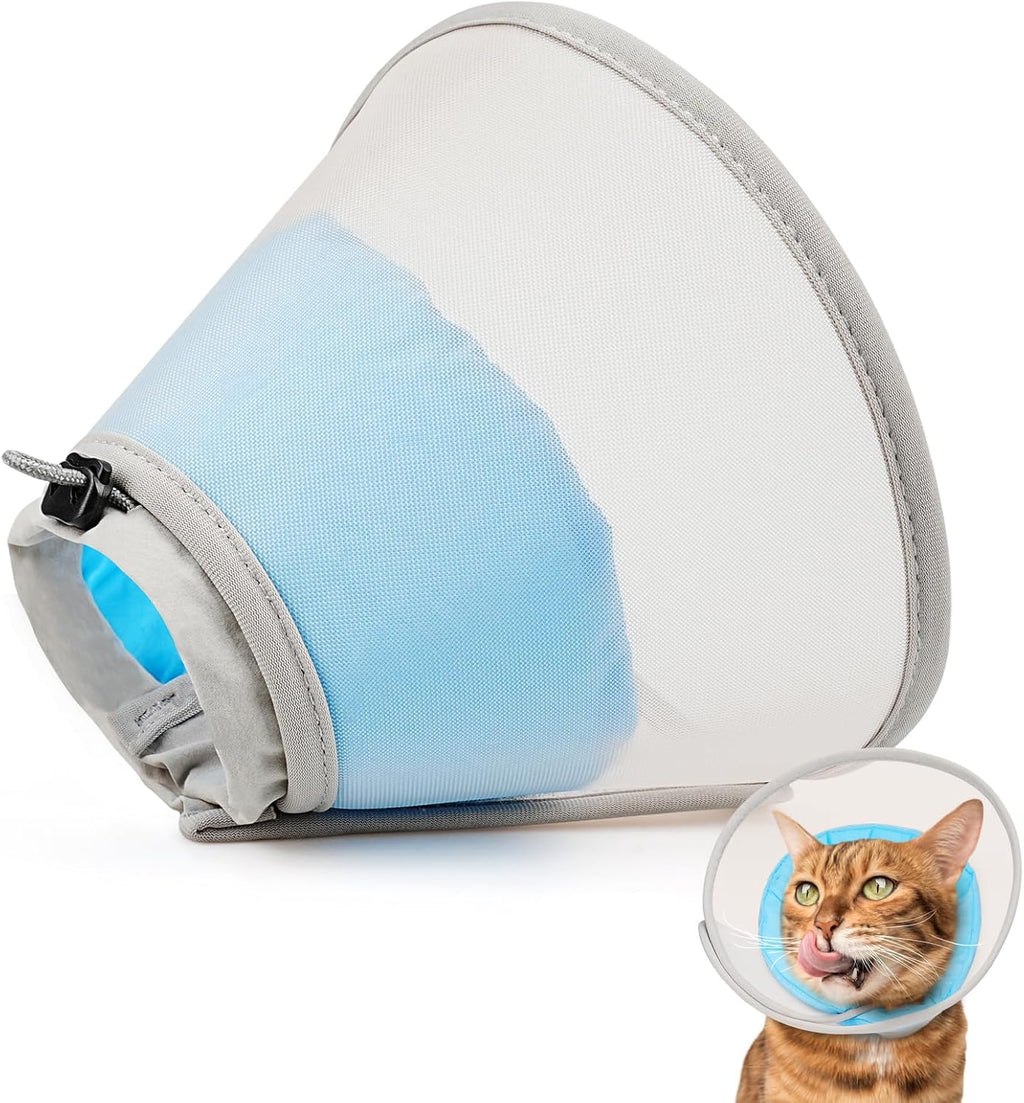 Joypig padded protective neck collar for post-surgery feline care.