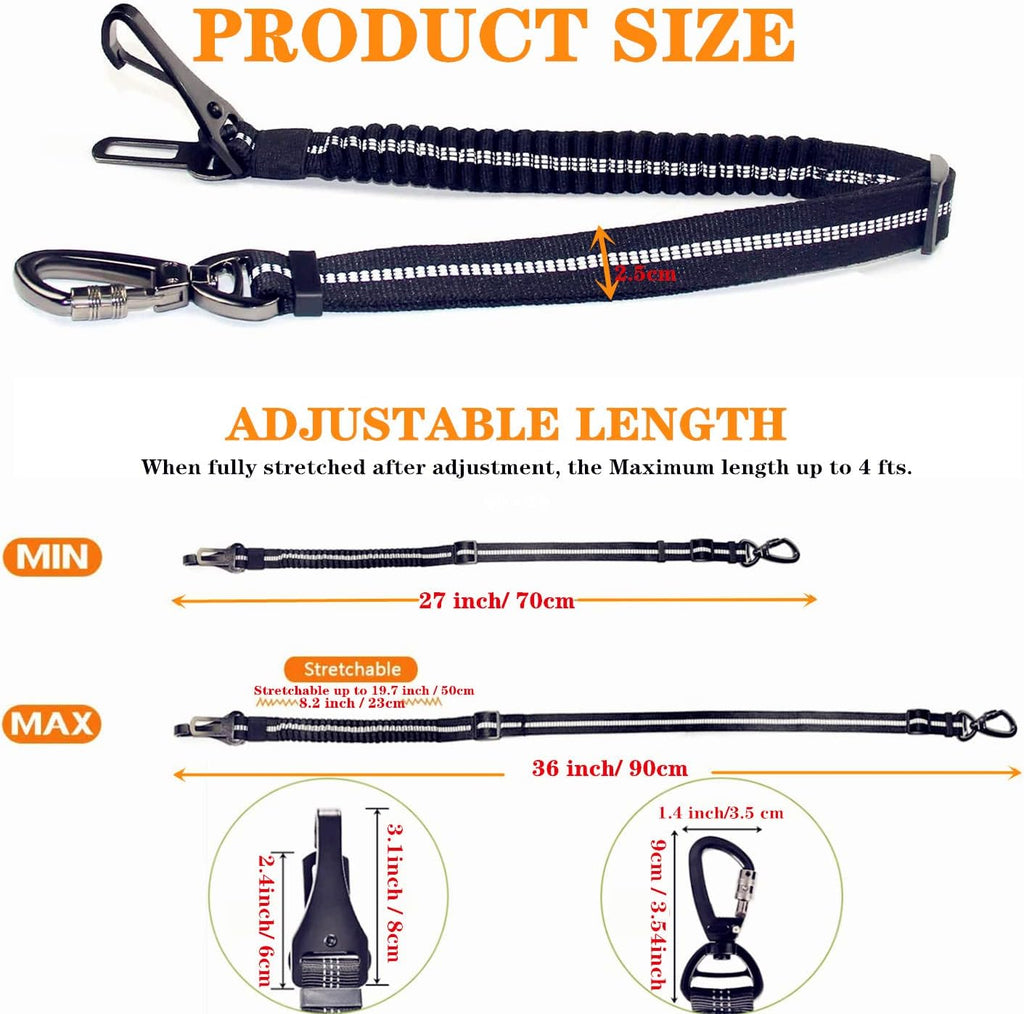 Demonstration of Jorohiker dog safety tether attached to harness
