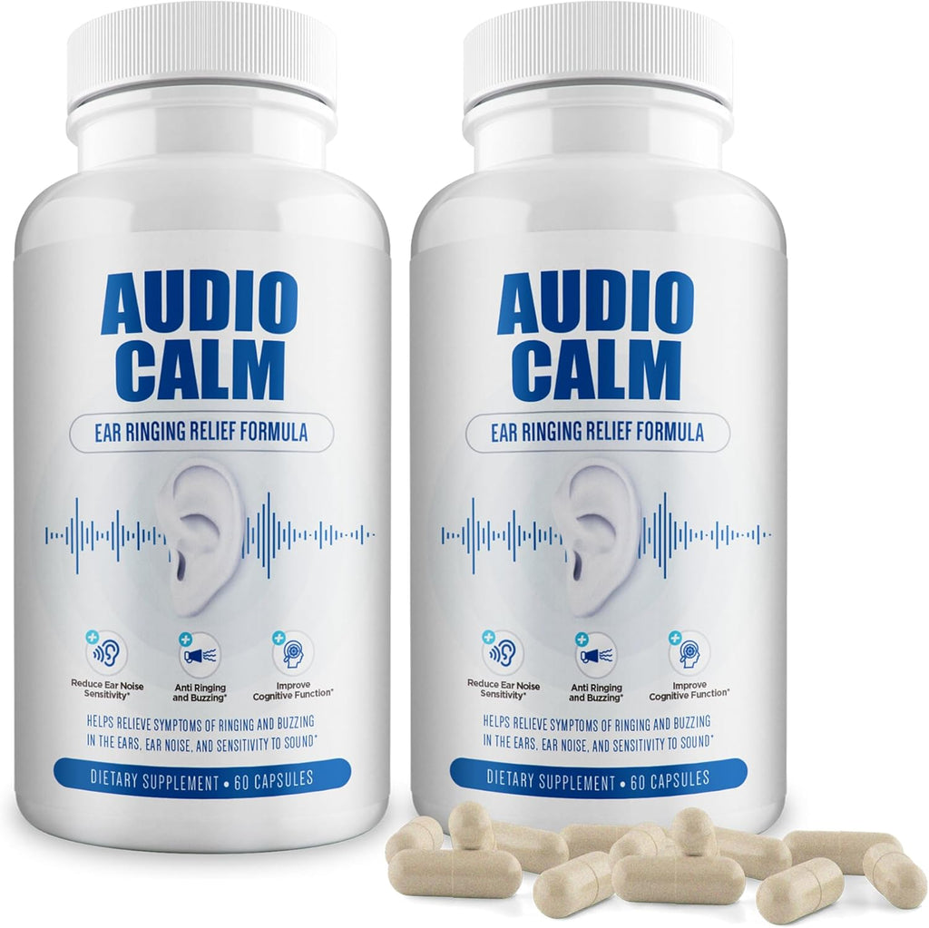 BACTICURE Audio Calm bottle front view for tinnitus relief