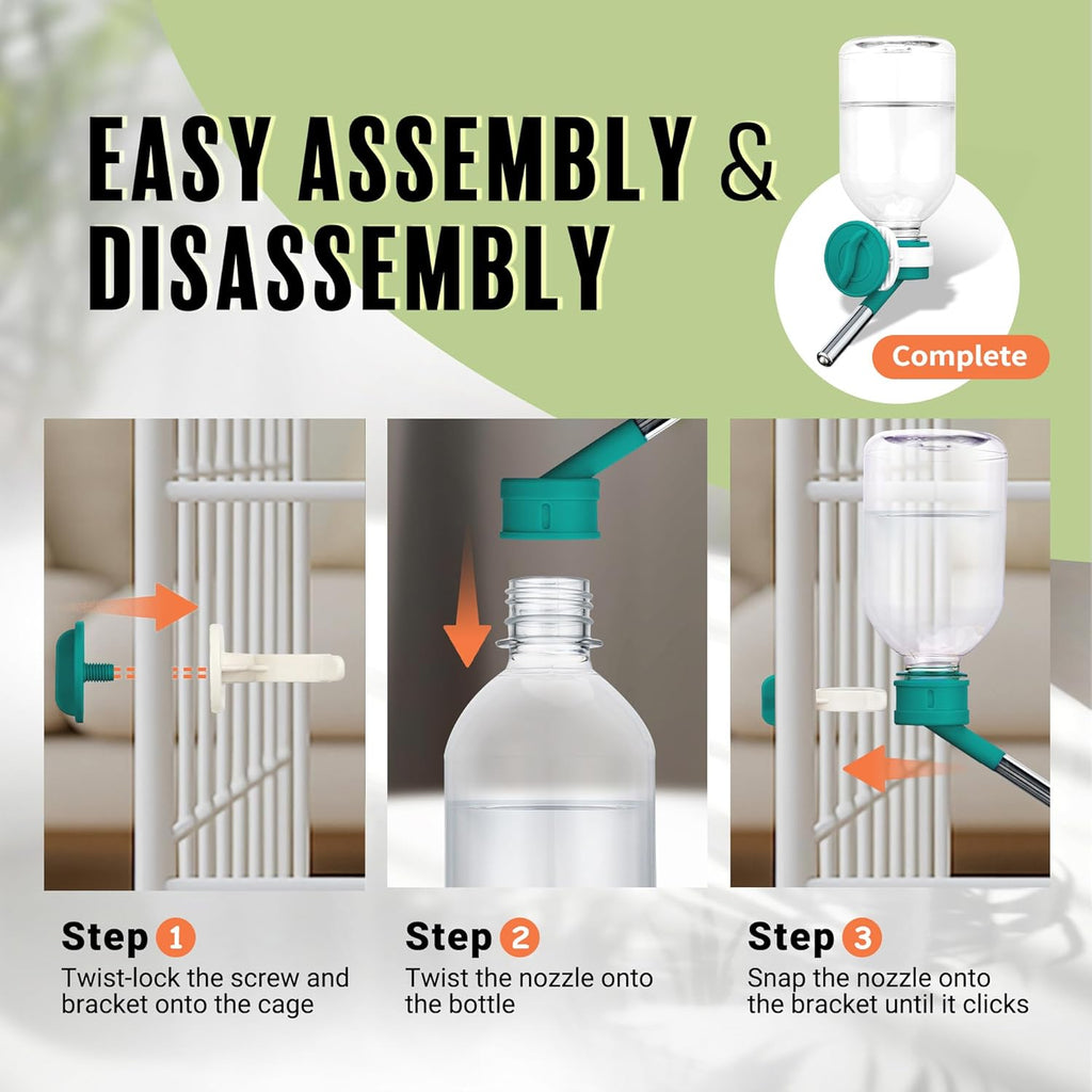 Choco Nose small pet water dispenser in cage
