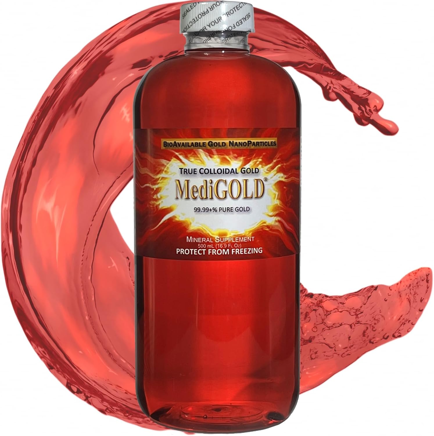Nutraneering MediGOLD True Colloidal Gold 500 Milliliters Front View