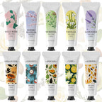 Spa Luxetique Hand Cream Gift Set front view showing all ten travel size tubes