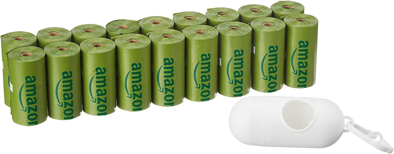 Amazon Basics Premium Leak Proof Dog Poop Bags with Dispenser and Leash Clip, Unscented, 13" x 9", 540 Count (36 Rolls of 15) - Image 14