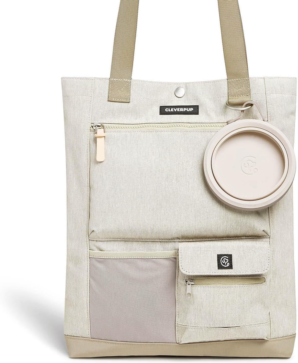 Cleverpup dog training and outdoor adventure tote bag showing cleanable base.