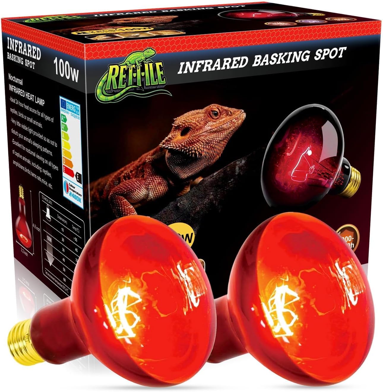 Reptile Heat Lamp 150W,Daylight UVA Basking Light Bulbs with E26 Base for Lizards, Turtles, Snakes and Amphibians 2 Pack - Image 12