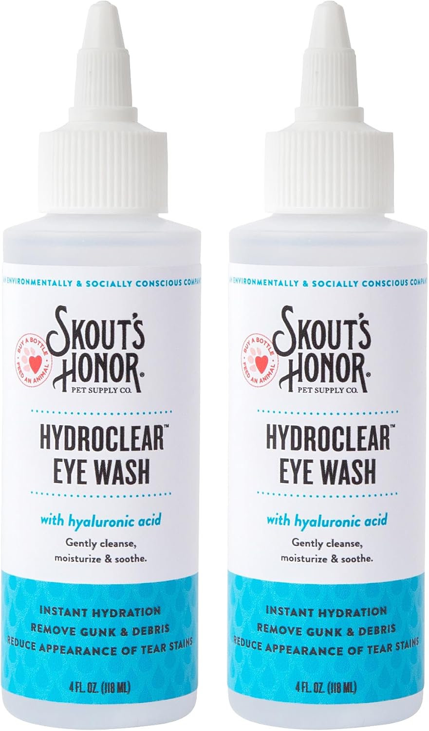 SKOUT'S HONOR HydroClear Eye Wash with Hyaluronic Acid, 4oz Bottle - Non-Medicated, Daily Eye Care for Dogs & Cats - Image 9
