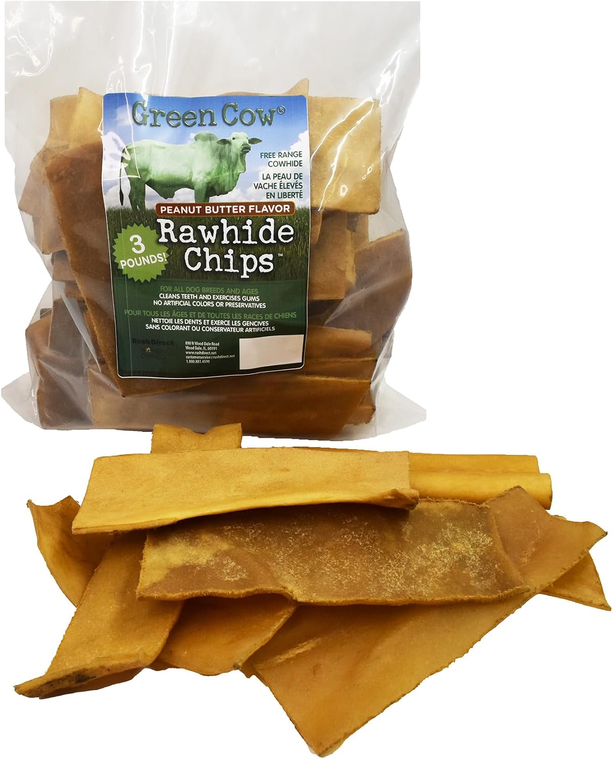 Chips 3-Pound Bag - Premium Large Dog Rawhide Chews - Ideal for Agressive Chewers Dog Rawhide Treats - Durable Rawhide Bones for Large Dogs - Image 10