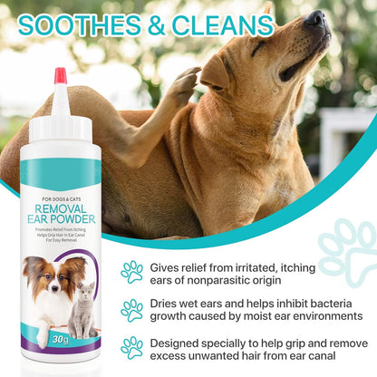 Zixaok pet ear powder packaging showing 30g label
