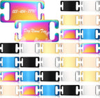 Hicarer stainless steel blank pet ID tags front view showing multiple colors