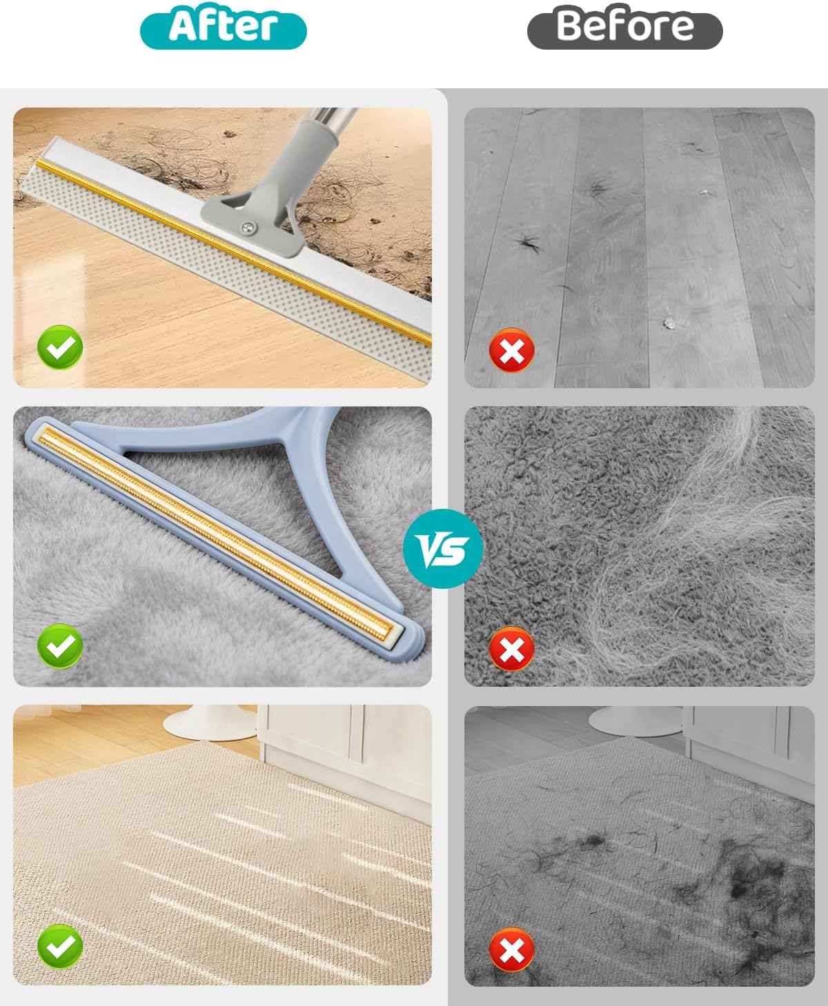 Using Skrmisda rake on high pile area rug