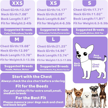 Dinkinty soft thermal puppy clothes showing flexible belly cutout