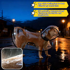 Transparent Dog Rain Poncho for Small Medium Dogs - Thick Waterproof Raincoat with Hidden Leash Hole & Adjustable Snaps, Windproof Hooded Cape for Bichon Poodle (Large) - Image 9