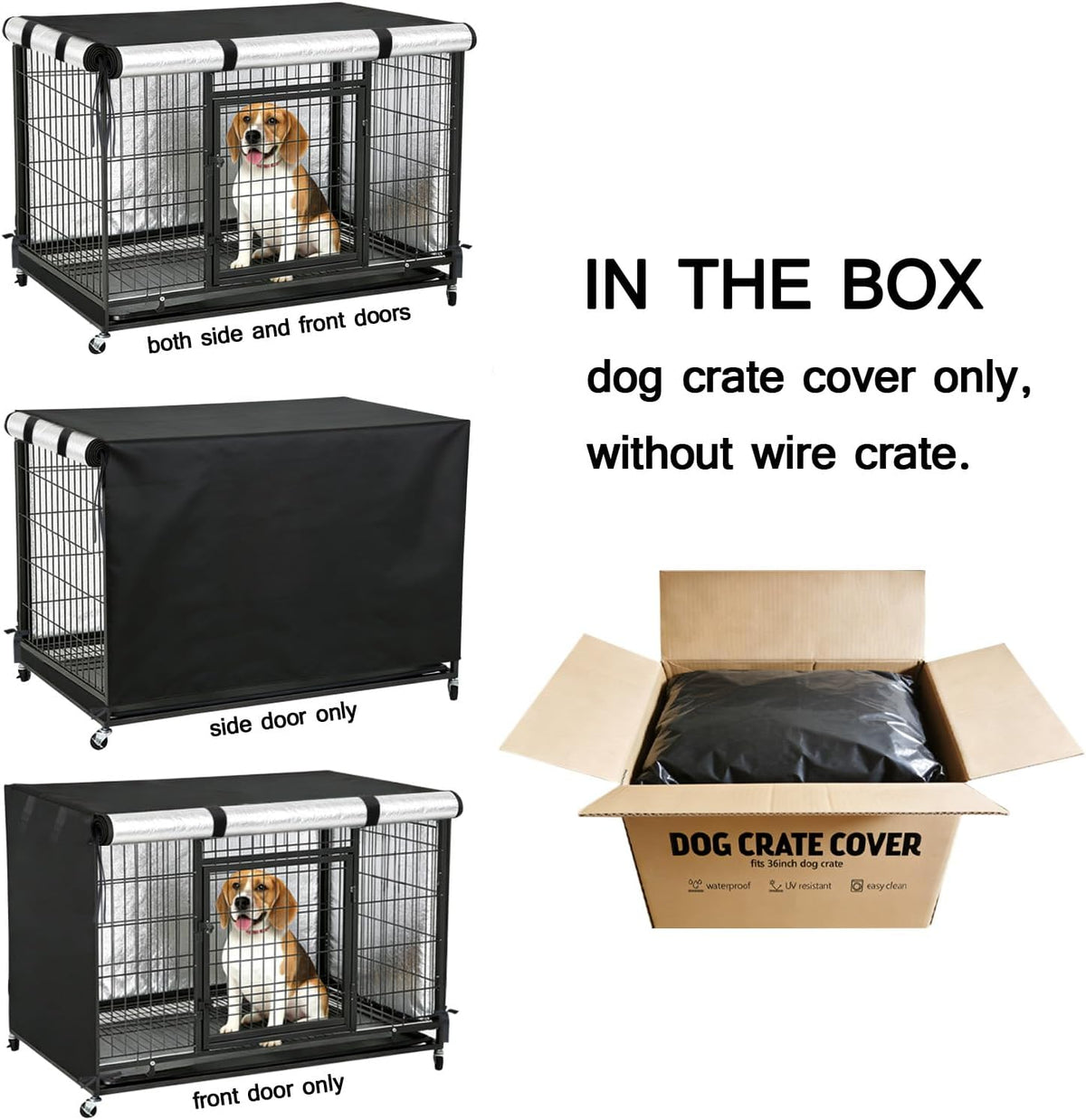 Scratch resistant heavy duty dog kennel cover by Luv4babe in a living room setting