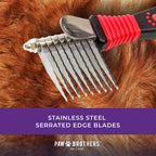 RYAN'S PET SUPPLIES Paw Brothers 12-Blade Dematting Tool for Dog Grooming, Professional Grade, Stainless Steel Blades, Comfort Grip, Gentle on Skin - Image 4
