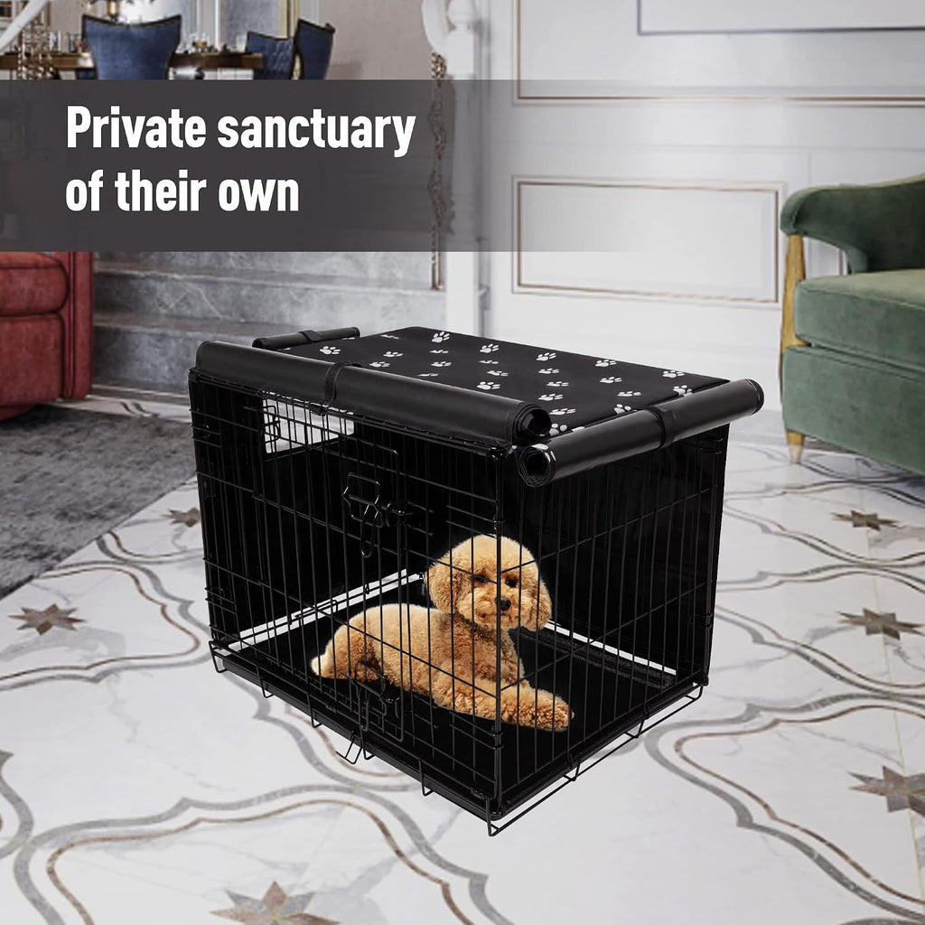 Pet Prime black puppy crate cover creating a secure private den space