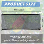 Bird Cage Netting Seed Catcher Adjustable Bird Cage Skirt Seed Catcher Large Soft Breathable Mesh Catchers for Indoor Round Square Cages (Circumference 80 inch to 118 inch) - Image 9