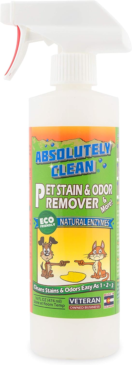 Absolutely Clean professional strength pet stain remover packaging