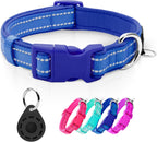 azuza Reflective Dog Collar,Soft Neoprene Padded Pet Collar with ID Tag Ring,Adjustable for Small Dogs,Hot Pink,S - Image 12