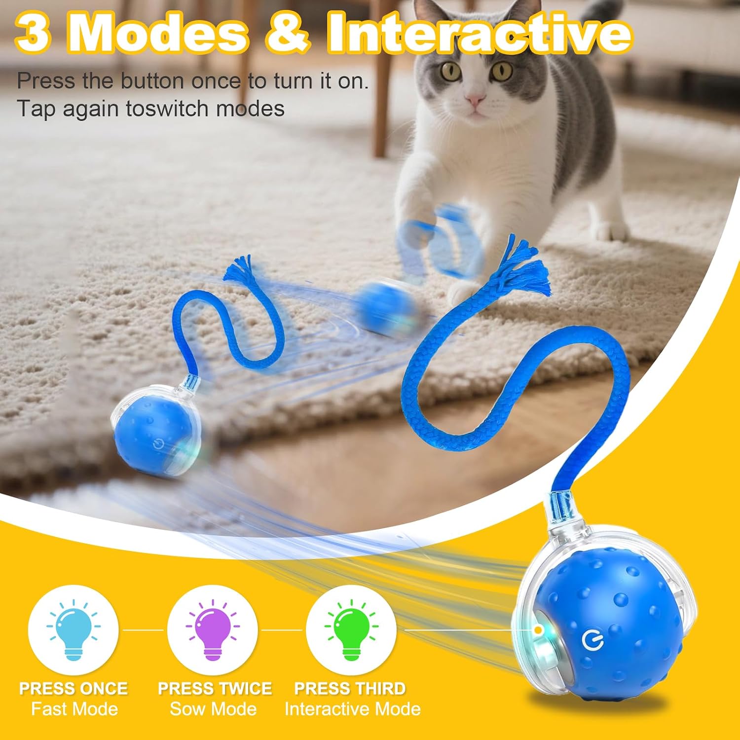 Two Petayouj smart motion balls in red and blue colors
